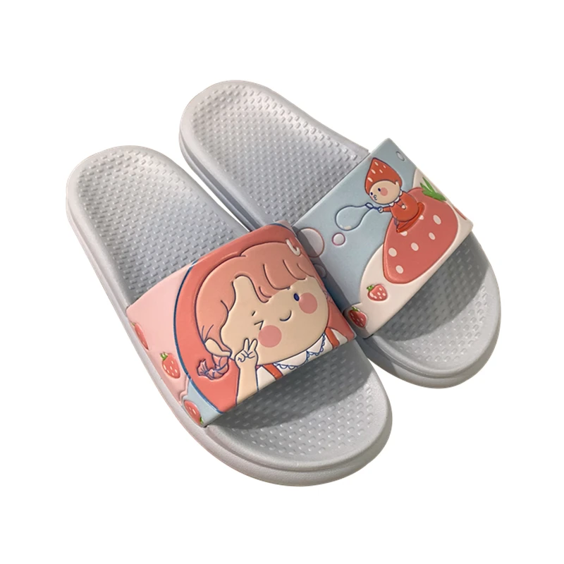 

Slipper Female Summer Lovely Cartoon Girl Heart INS Indoor and Outdoor Wear Thick Bottom Non-slip Slippers Beach Slippers