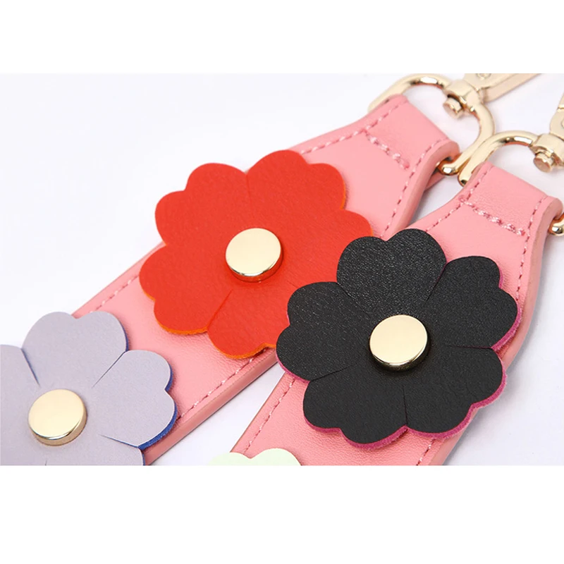 3D Flower Shoulder Strap Women Wide Bag Strap You Leather Bag Handles Female Handbag Strap Belt for Purse Bag Accessories