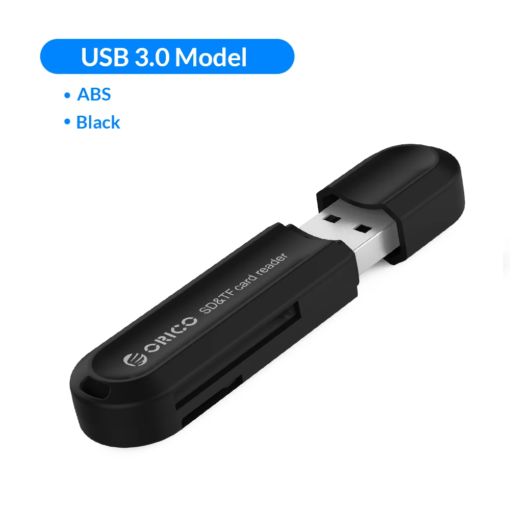 ORICO USB 3,0 TF/SD кард-ридер Mini USB3.0 USB C двойной кард-ридер Поддержка SD/TF с многофункциональным дизайном-черный/белый