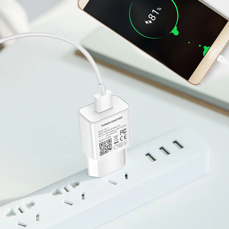 USB Fast Charger Quick Charge 3.0 Universal Wall Mobile Phone Chargers for Huawei Honor 10X 9X 30 20 P Smart 2020 2021 X10 9A 9C