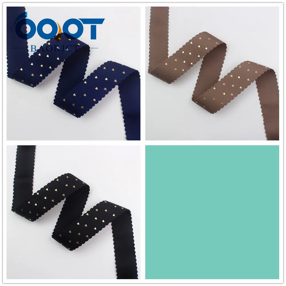 I-19729-1759, 1-1/2 ''38 мм горячее золото любовь кружево grosgrain лента, 10yrds DIY головной убор ручной работы аксессуары подарочная упаковка