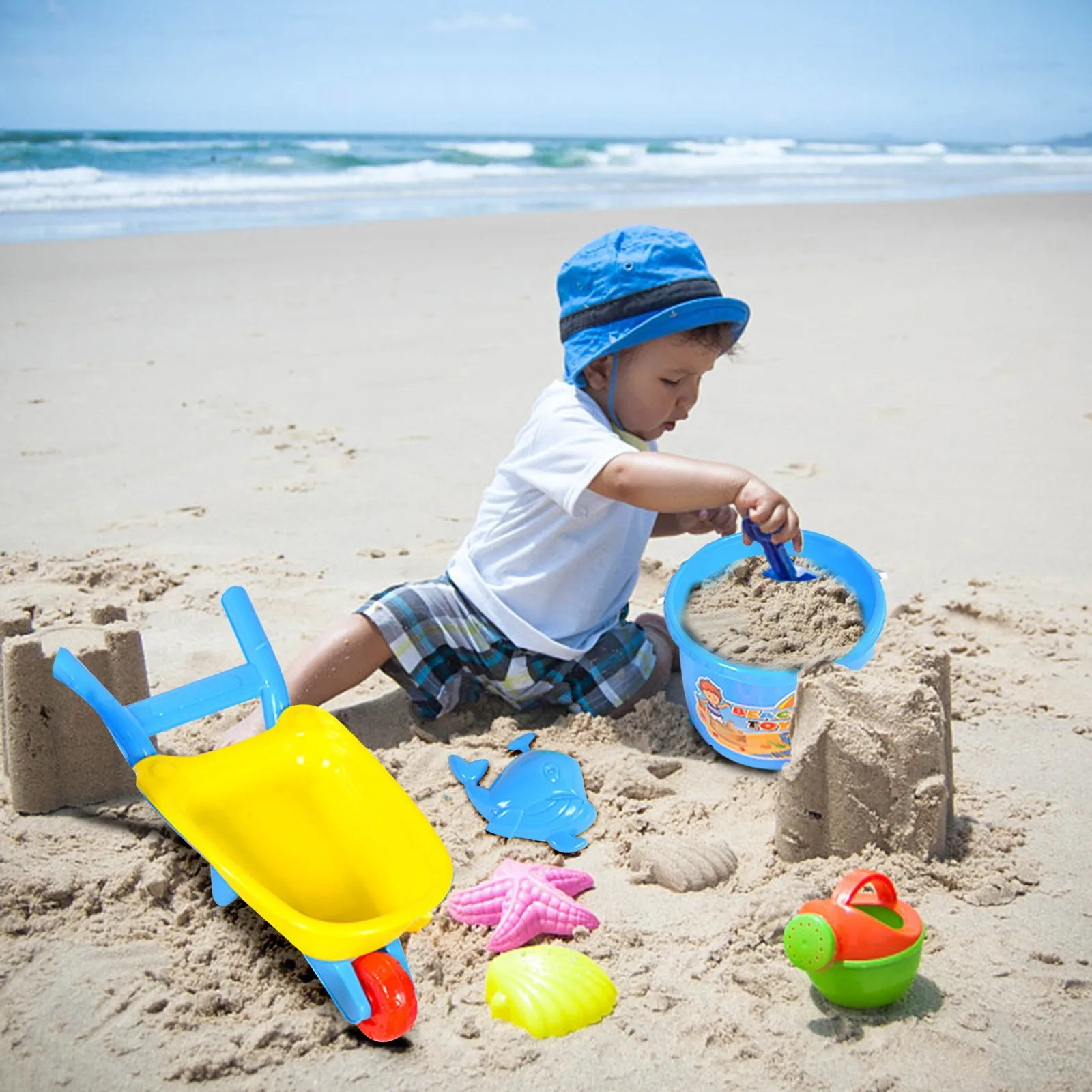 

15 Piece Beach Toy Sand Set Sand Play Sandpit Toy Summer Outdoor Toy children's beach toys juguetes playa sand toys beach toys