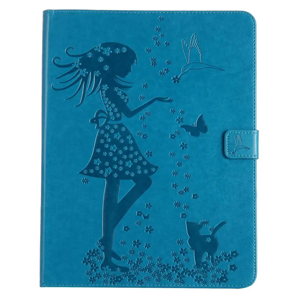 Girls and Cats pattern PU Leather Tablet Case For Apple Ipad 2 3 4 9.7 inch Wallet Flip Stand Cover 234 9.7&quot Funda+pen | Компьютеры и