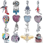 Горячая Распродажа Аутентичные 925 пробы Серьги-Подвески с цветочным украшением из чистого пчелы дома, соответственные Европейской оригинальный дизайн Браслеты очаровательные серьги 