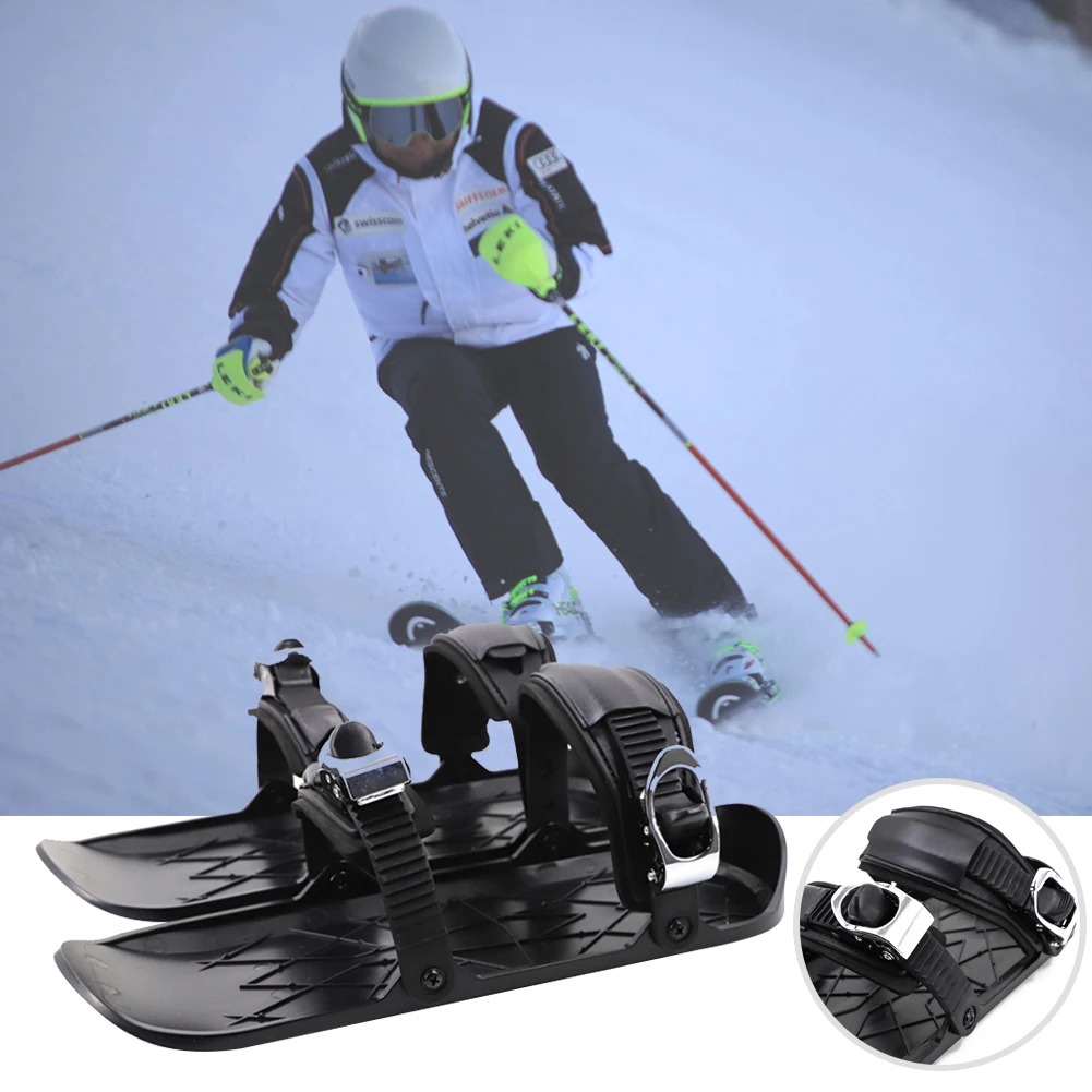 

New Mini Ski Skates for Snow The Short Skiboard Snowblades High Quality Adjustable Bindings Portable Skiing Shoes Snow Board