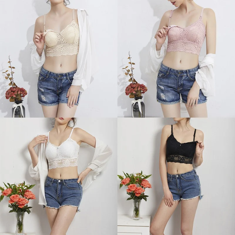 

Women Sexy Lace Maternity Nursing Bra Plus Size Feeding For Pregnant Bamboo Fiber Flower Lace Underwear