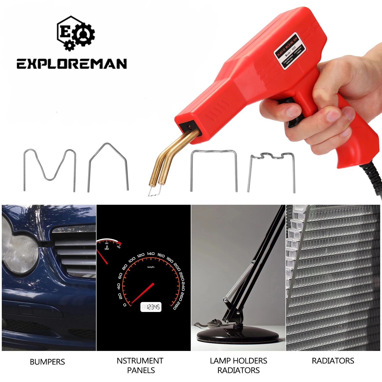 Горячий степлер 50 Вт пластиковый сварочный аппарат набор для ремонта гаража