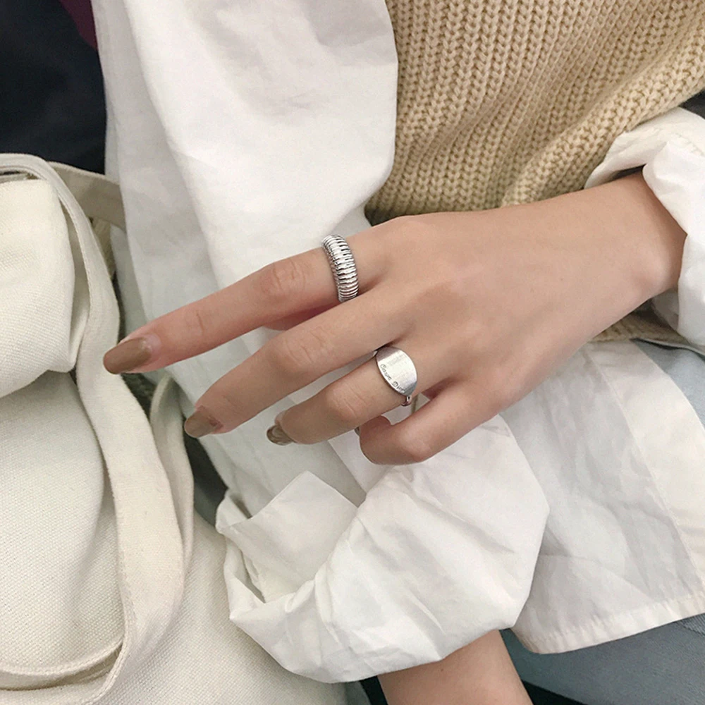 Lyvior Simple Multi-loop Winding Spring Female Adjustable Engagement Silver Ring 925 for Woman Jewelry | Украшения и аксессуары