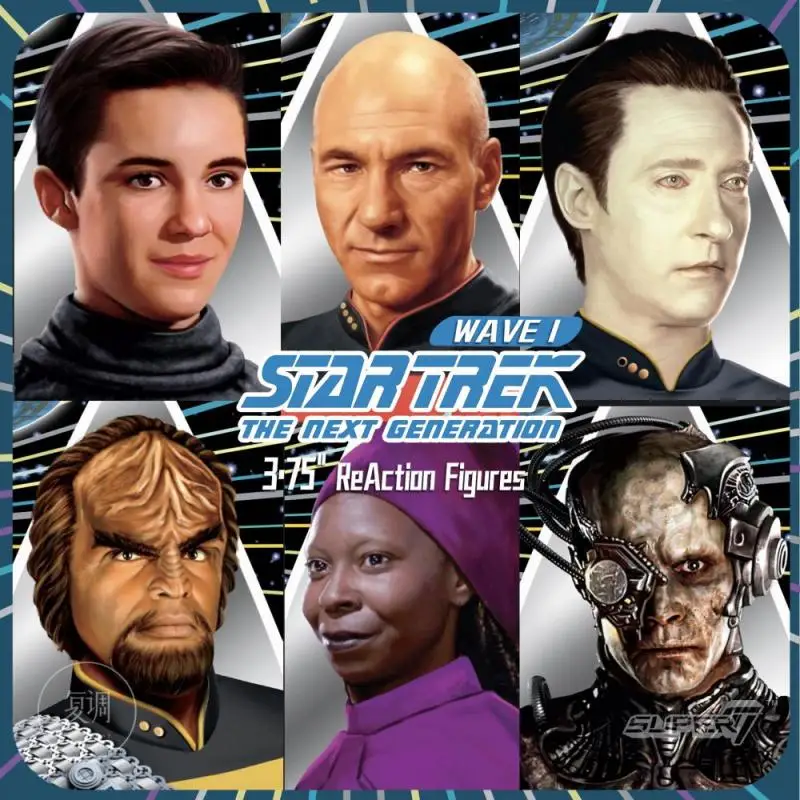 

Super7 Star Trek Borg Drone Data Guinan Picard Wesley Worf Anime Action Figur Toy for Child Halloween Gift
