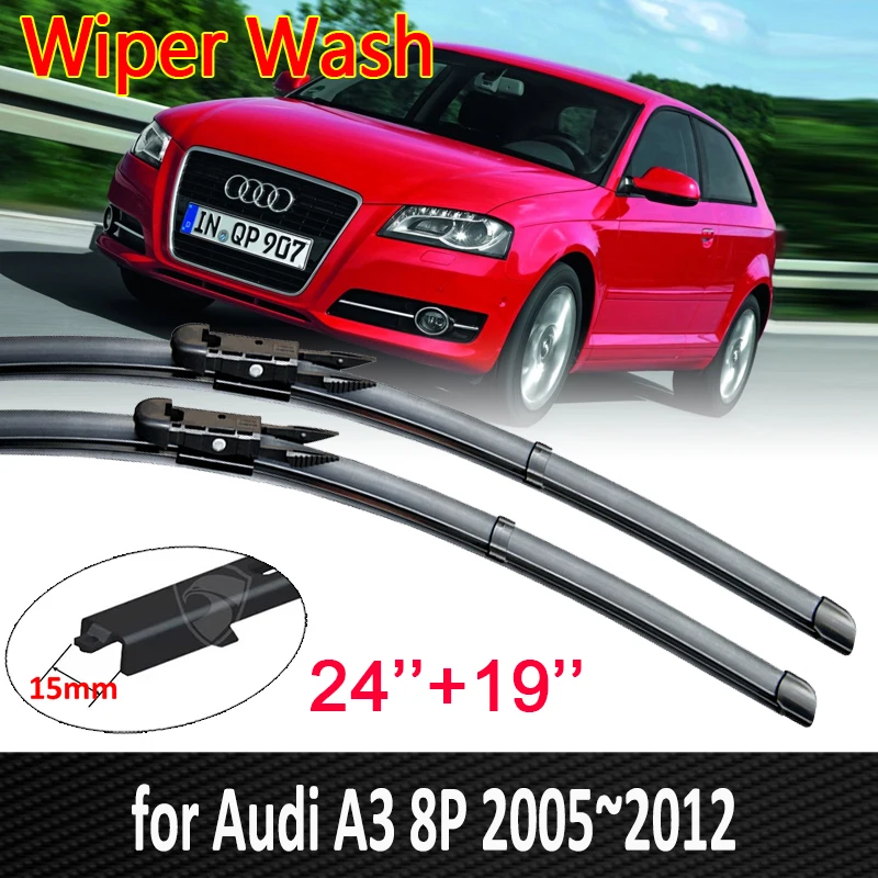 

Car Wiper Blades for Audi A3 8P 2005~2012 2006 2007 2008 2010 2011 Front Windscreen Windshield Wipers Car Accessories Stickers