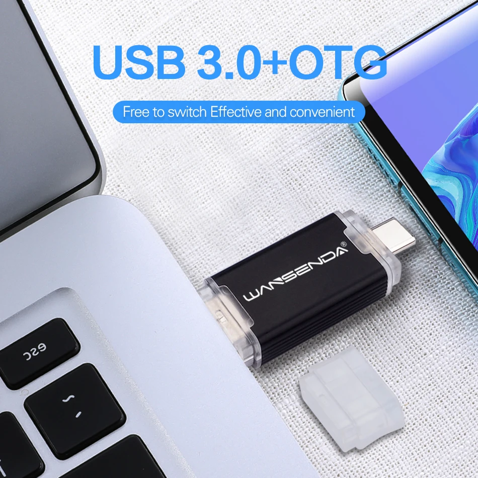 

WANSENDA USB 3.0 USB Flash Drive TYPE C Pen Drive 512GB 256GB 128GB 64GB 32GB USB Stick High Speed 2 in 1 OTG Pendrive
