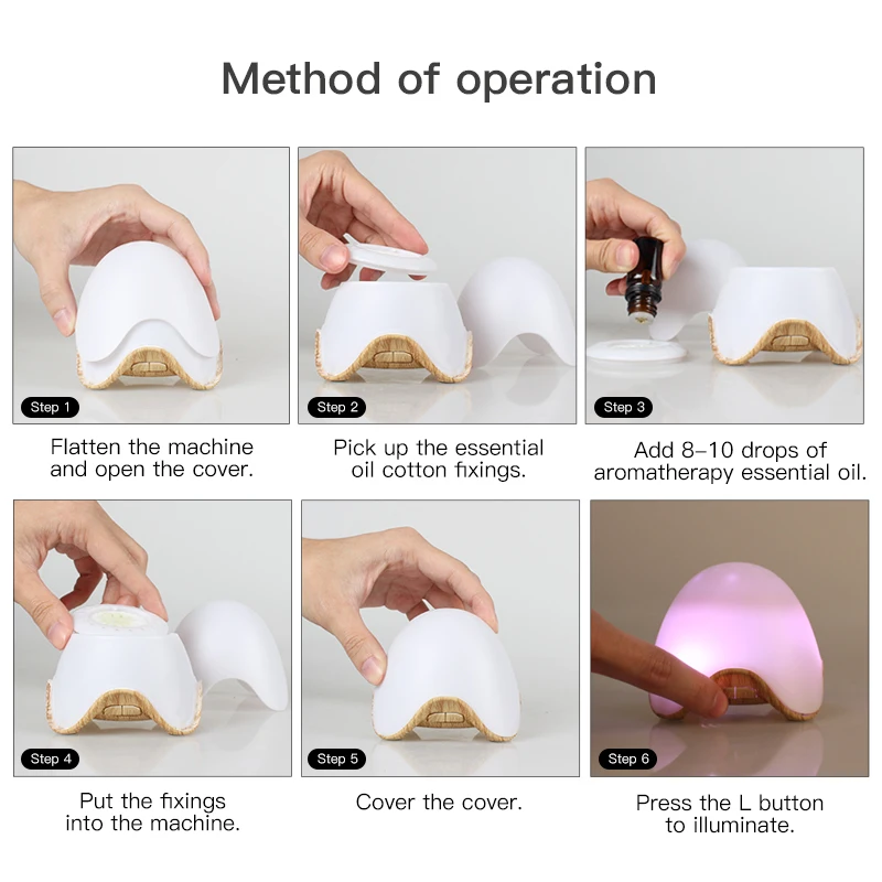 GX. Diffuser новейший USB заряжаемый 7 меняющий цвет LED Настольная лампа диммер