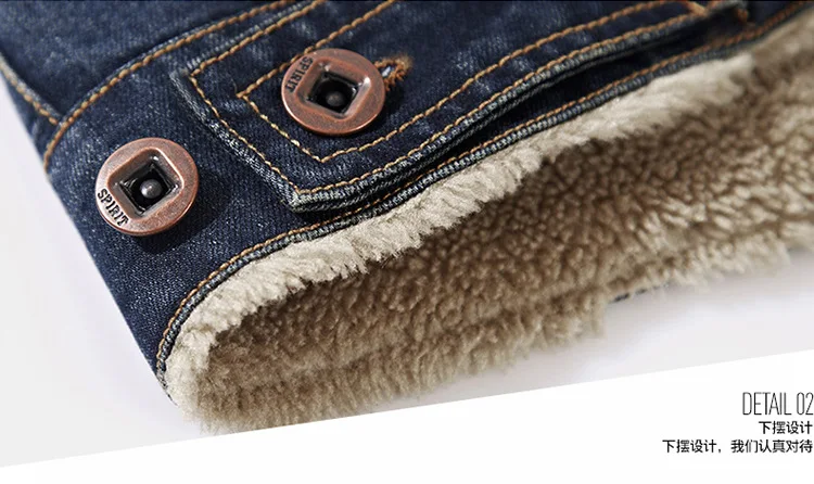 

M-6XL plus size Plus velvet winter Warm Fleece Men's jeans jacket mens jackets Male Parkas coat