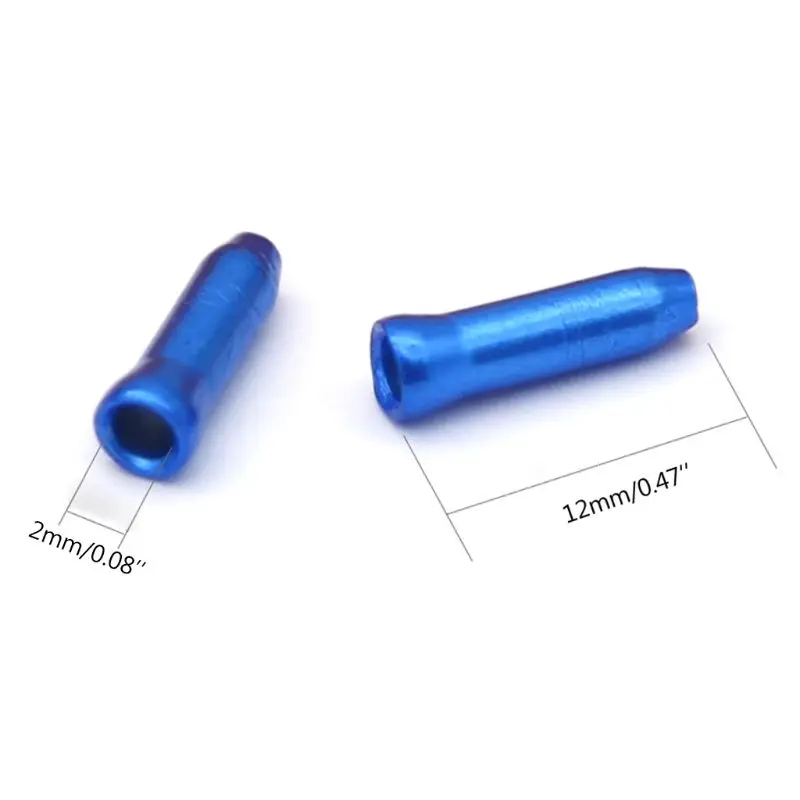 

100pcs Bicycle Brake Wire End Cap MTB Road Bike Brake Cable Cap End Tips Crimp