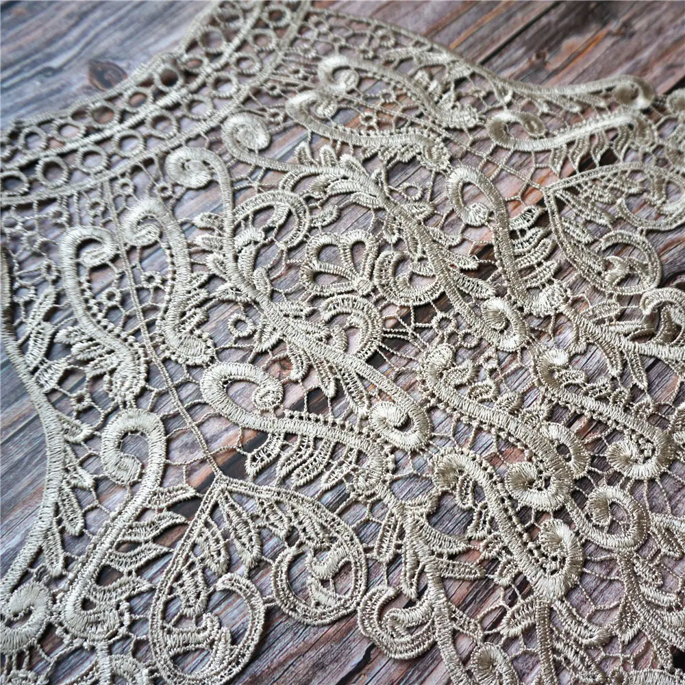 Бежевый цветочный тканевый Воротник с вышивкой в богемном стиле нашивка для