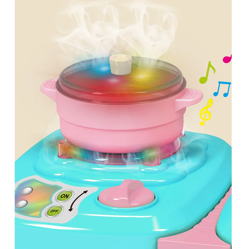 

New Sink Dishwashing Cooking Kids Kitchen Toy Set With Running Water Educational Gifts For Girls Boys Pretend Play Kitchen Set