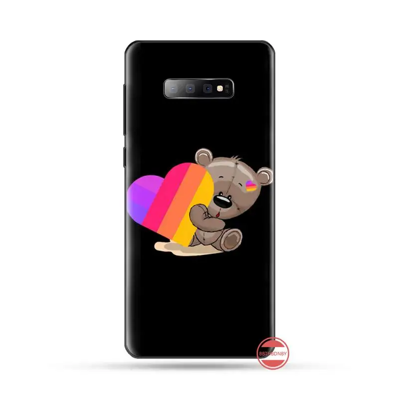 

Likee Funny cat bear love heart Phone Case For Samsung galaxy S7 S8 S9 S10 edge A50 A51 A70 note 10 plus