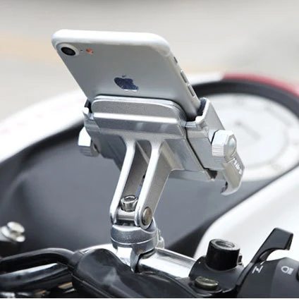 

Universal Aluminum Alloy Motorcycle Phone Holder For iPhoneX 8 7 6s Support Telephone Moto Holder For GPS Bike Handlebar Holder