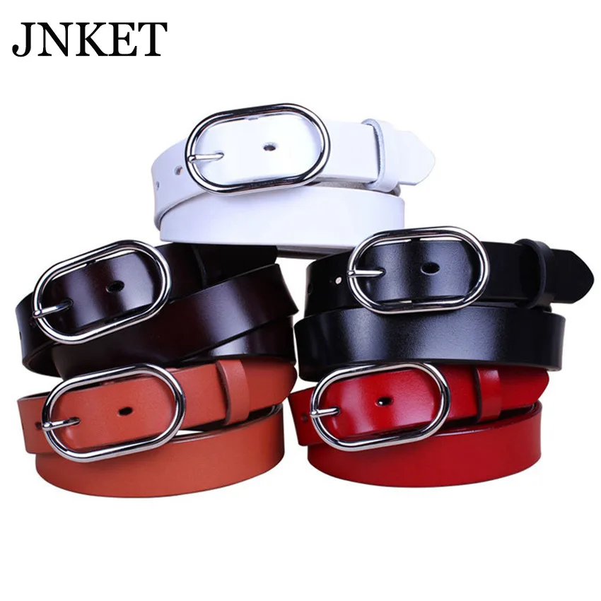 

JNKET New Fashion Women's Cow Leather Waist Belt Pin Buckles Belt Waistband Casual Jeans Belt Cinturon