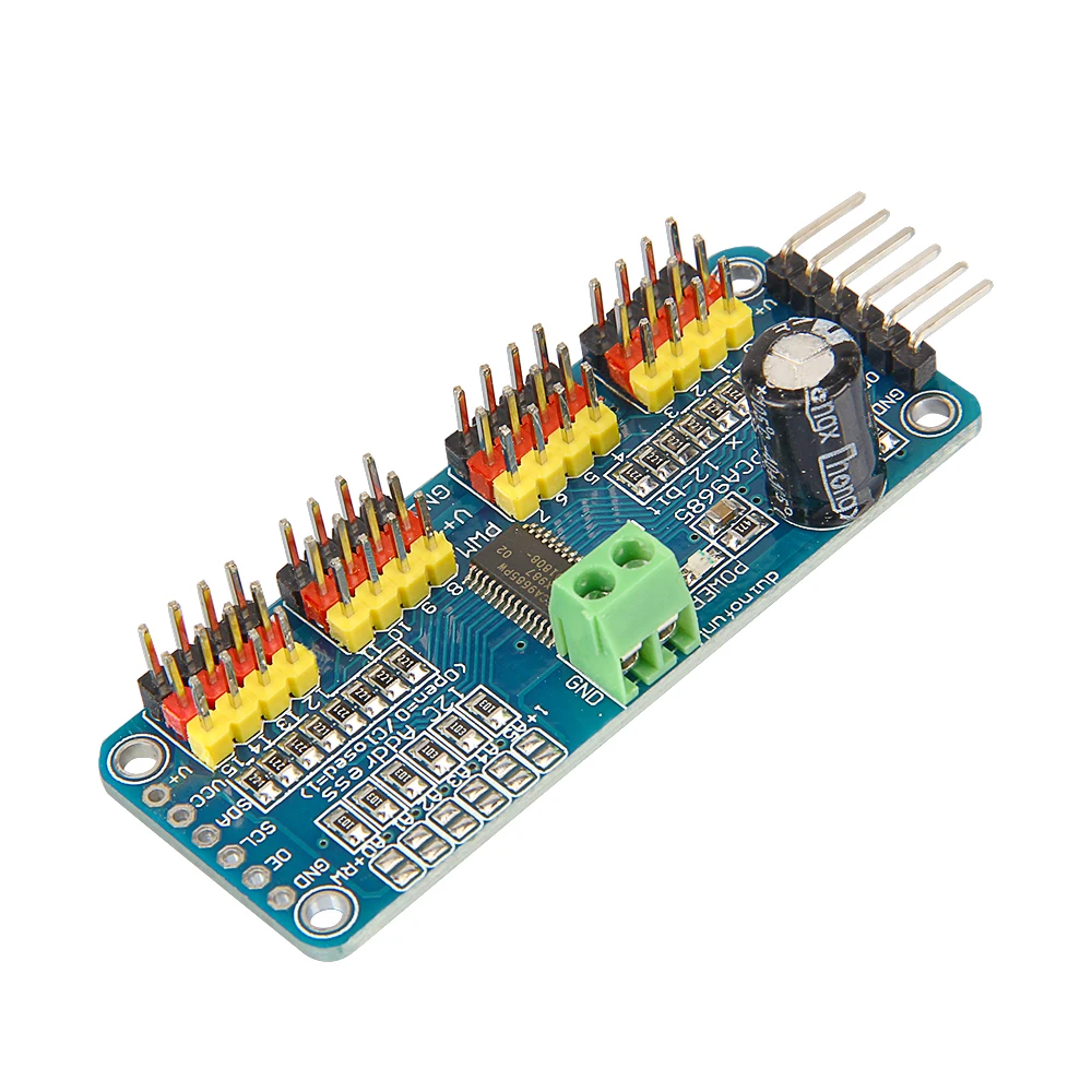 Модуль PCA9685 для arduino или Raspberry pi 16 канальный 12 битный модуль PWM/Servo с интерфейсом щит