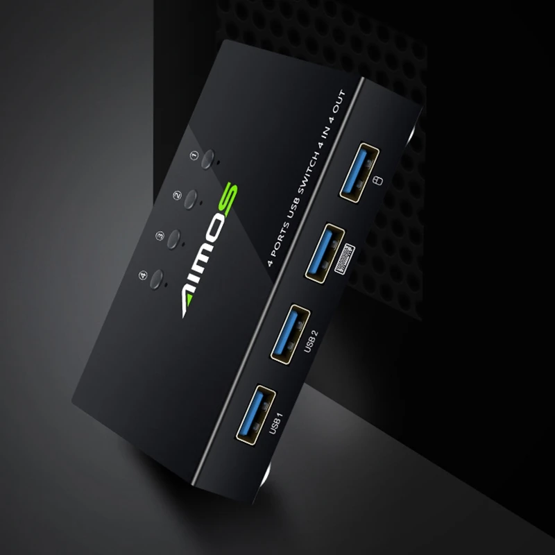 USB 2 0 переключатель KVM разветвитель коробка для 4 ПК совместное использование
