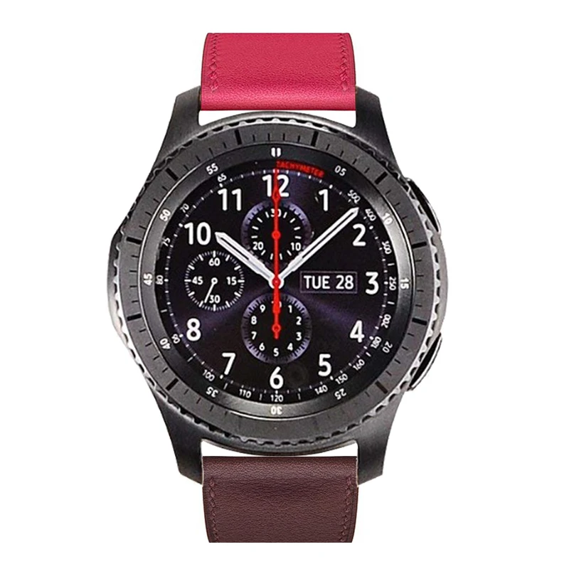 Кожаный ремешок для samsung gear Sport S2 S3 Classic Frontier для Galaxy Watch 42 мм 46 мм ремешок 22 мм быстрая замена ремешков