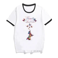 family love never ends graphic print tshirt women watercolor dog butterfly t shirt kawaii clothes tumblr tops tee shirt femme