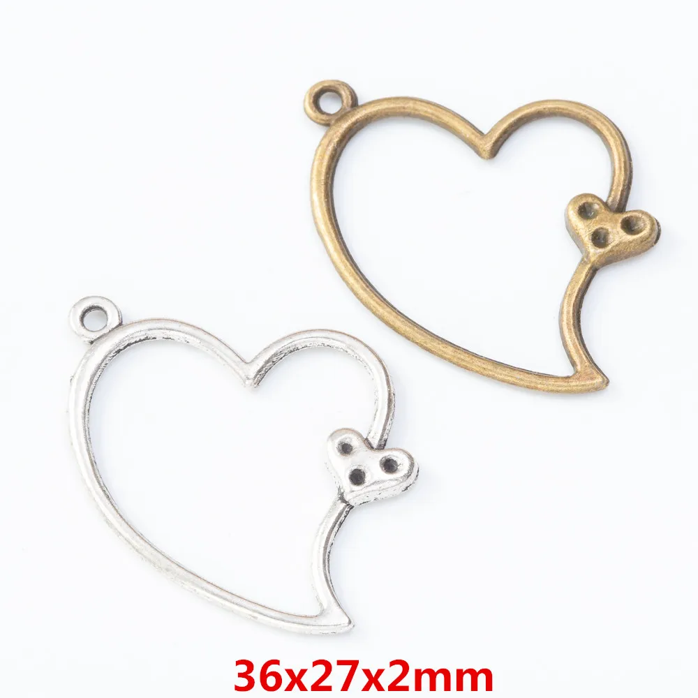 

40 штук Ретро металлический цинковый сплав любовь кулон для DIY Ювелирные ожерелья ручной работы изготовление 8015