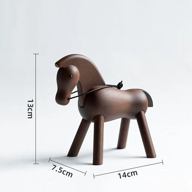 Black walnut pony 1 шт. обезьяна основной цвет деревянные ремесла обработки тика подарки в виде животного практичные домашние твердые деревянные украшения - Цвет: Black walnut pony