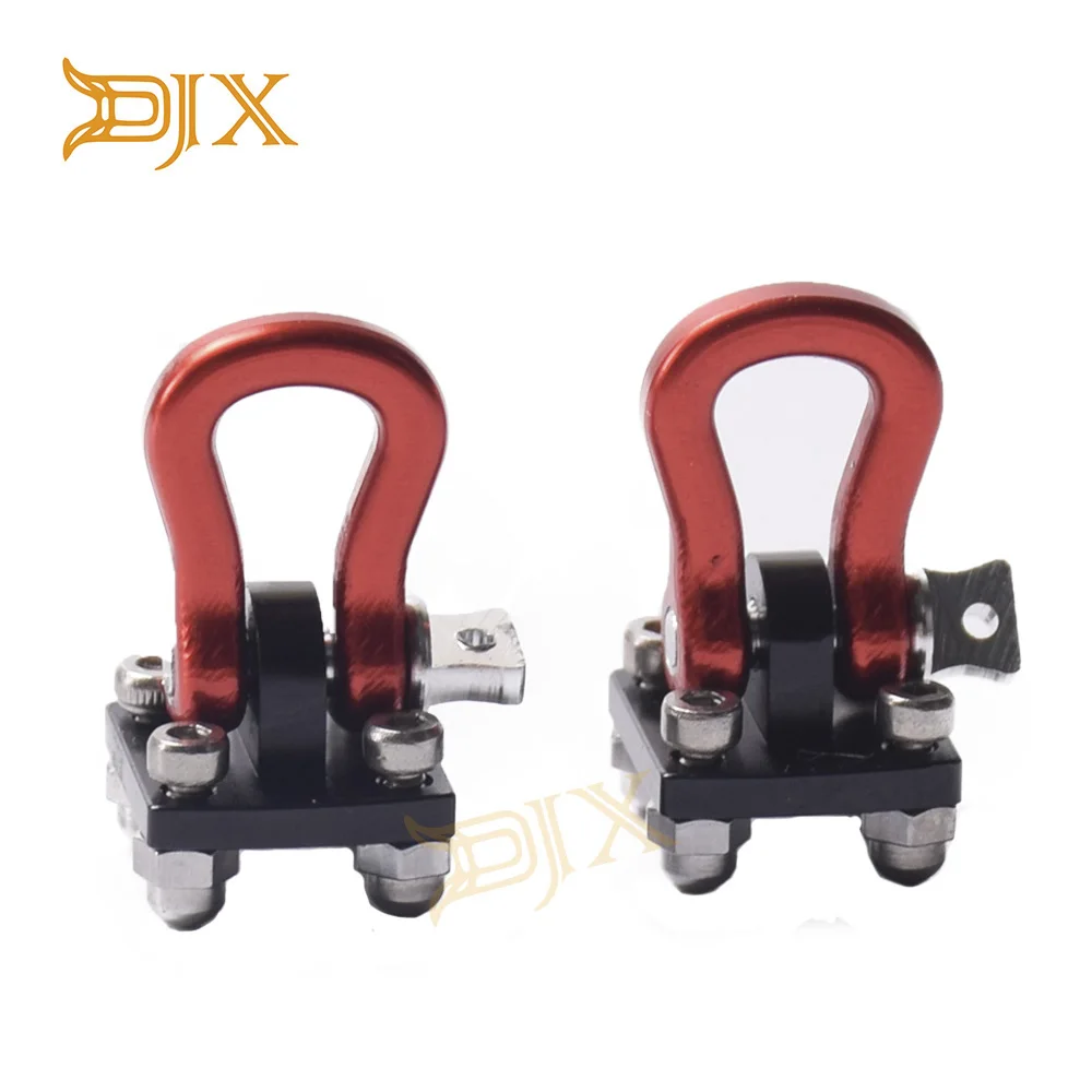 DJX 2 шт. CNC алюминиевый буксировочный крючок для Axial Wraith SCX10 90046 90047 D90 D110 TF2 Traxxas TRX