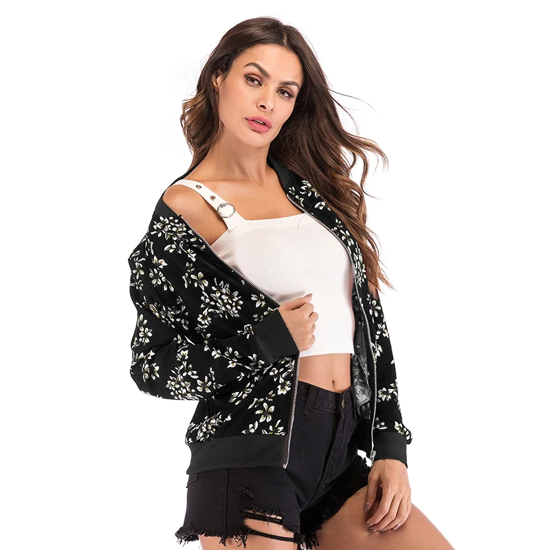 Женские куртки с длинным рукавом 2019 Осенняя Повседневная Женская Базовая куртка