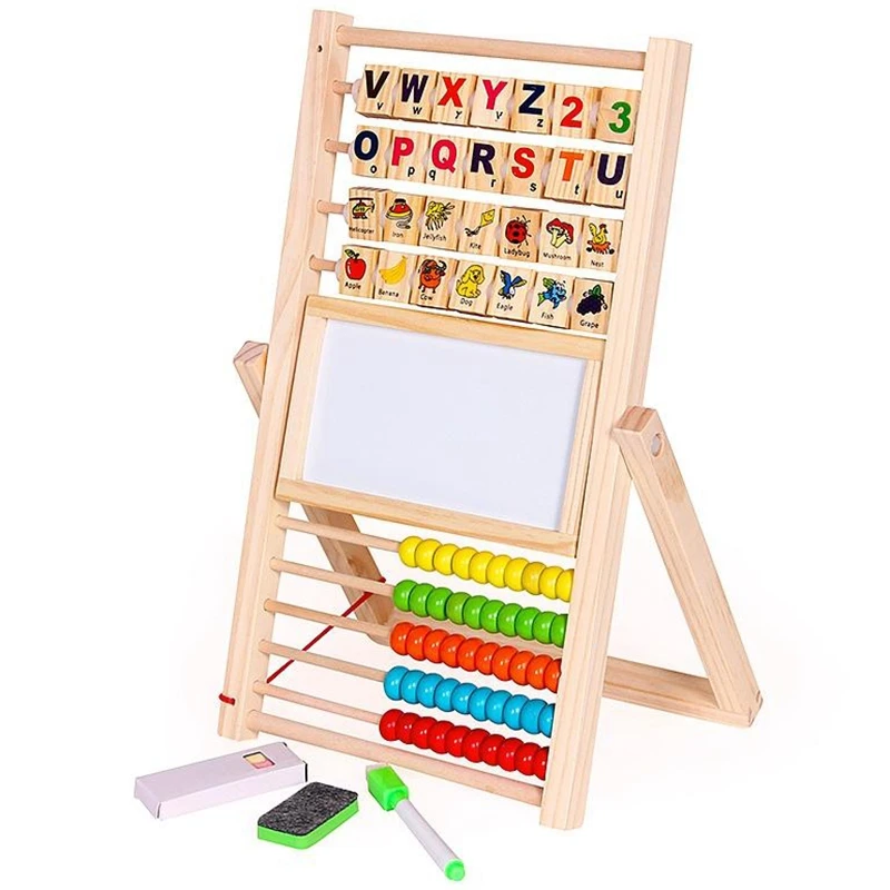 Multi-Function Abacus Learning Frame Wooden Counting Cognitive Board Children Early Education Mathematics | Канцтовары для офиса и
