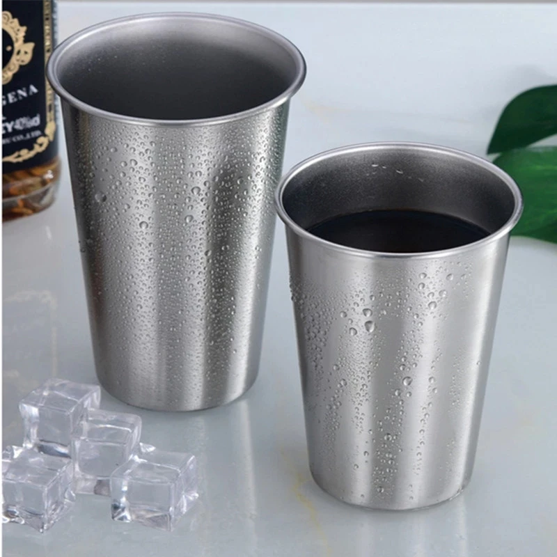 

Shatterproof Insulation Stainless Steel Water Coffee Tea Milk Cups Outdoor Traveling Camping Hiking Beer Glasses