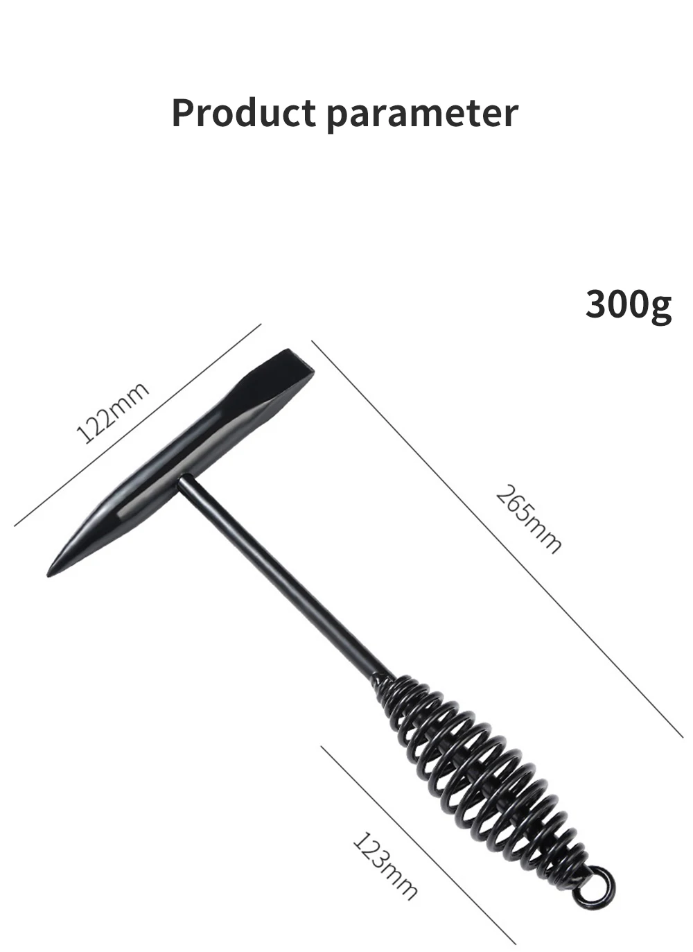 

High Carbon Steel Derusting Welding Slag Hammer 300g/500g Derusting 16cm Spring Handle Welder Hammer