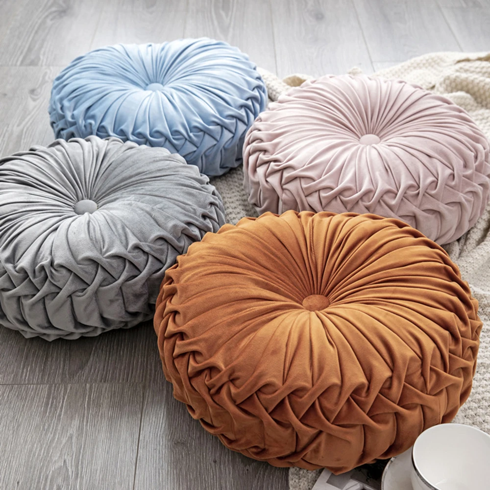 Бархатная подушка круглая тыква на голову для сиденья Декоративная Подушка