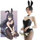 Seishun Buta Yarou wa Bunny Girl Senpai no Yume wo Minai Косплей Хэллоуин костюм для девочек сексуальный милый кролик из искусственной кожи