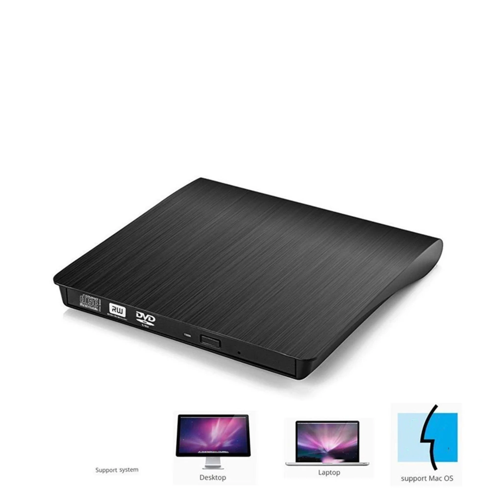 Portable USB 3.0 DVD-ROM Optical Drive External Slim CD ROM Disk Reader Desktop PC Laptop Tablet Promotion DVD Player |