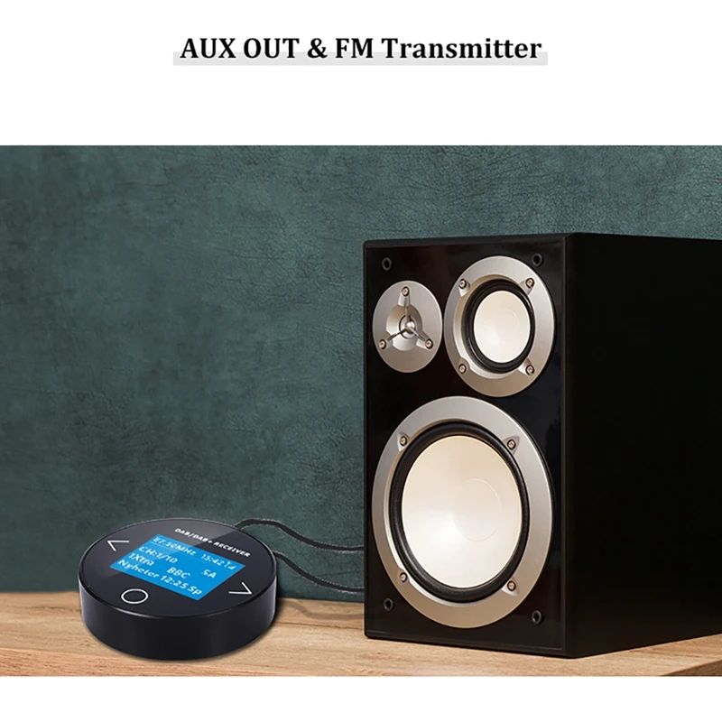 

Car Steering Wheel Remote Control Button DAB Radio Adaptor Portable DAB Digital Radio FM Transmitter Music Receiver