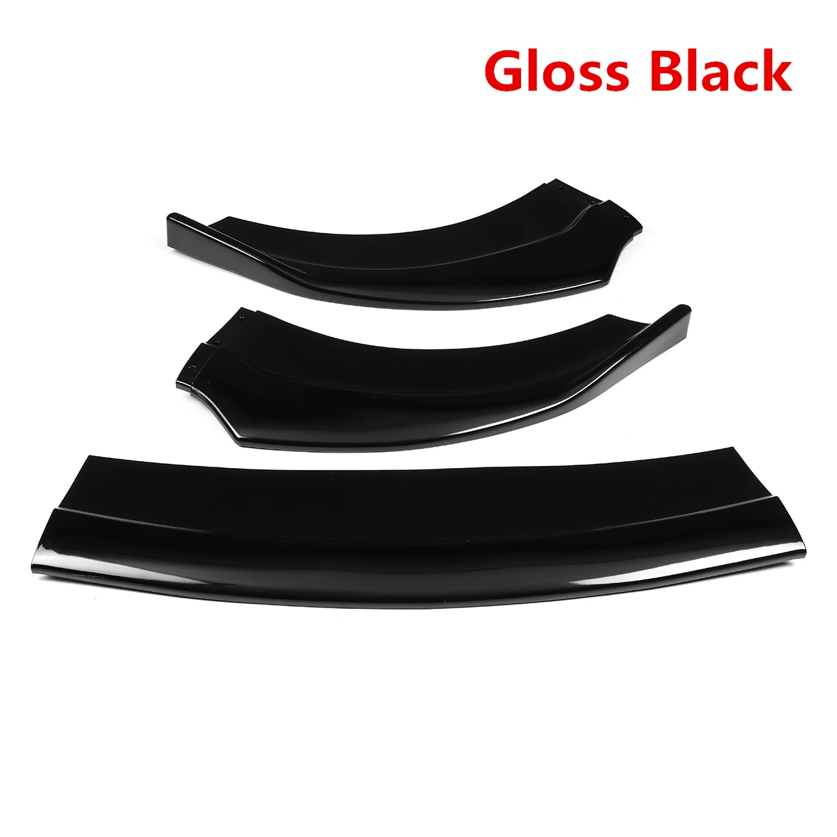 Gloss Black Высокое качество, 3 шт., автомобильный передний бампер, разветвитель для губ, комплект для тела, спойлер, диффузор, отражатель, губы для Dodge, для зарядного устройства SRT - Цвет: Gloss Black