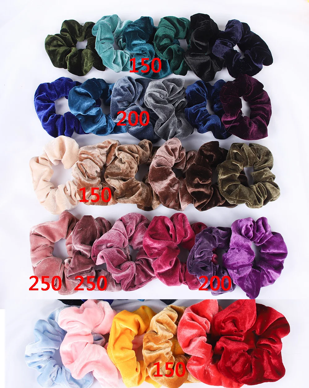 

1350 шт. бархатные резинки для волос, эластичные резинки для волос, аксессуары для волос