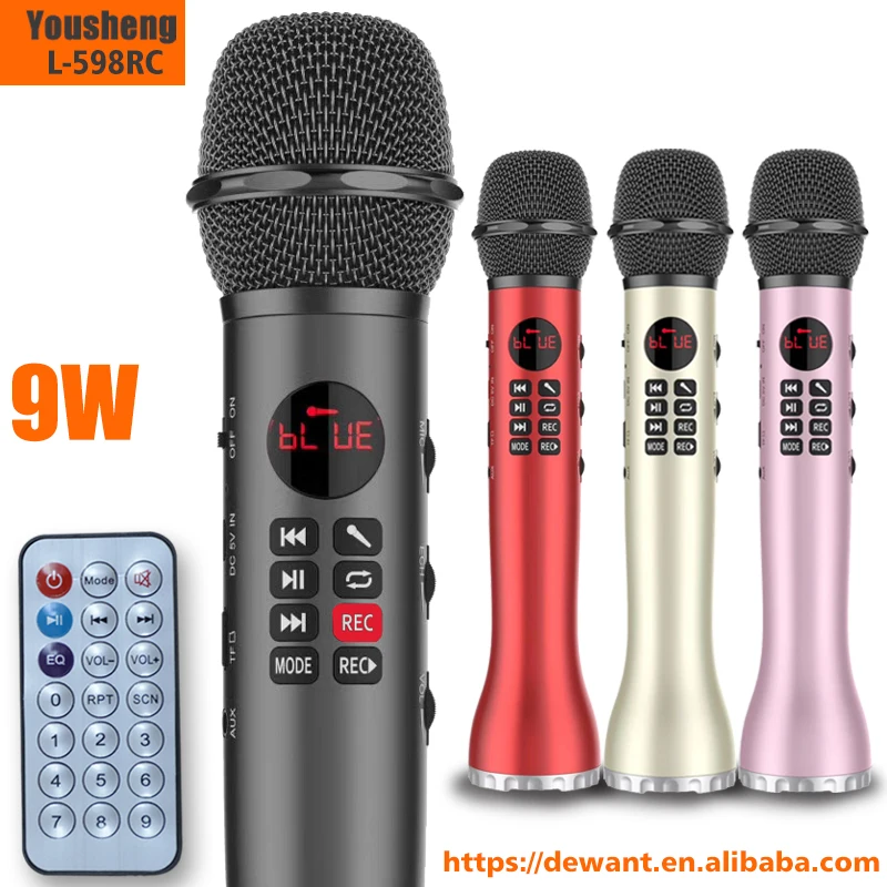 10 шт. L 598RC 9 Вт Мини Портативный Аудио Диктофон мобильный телефон караоке bluetooth