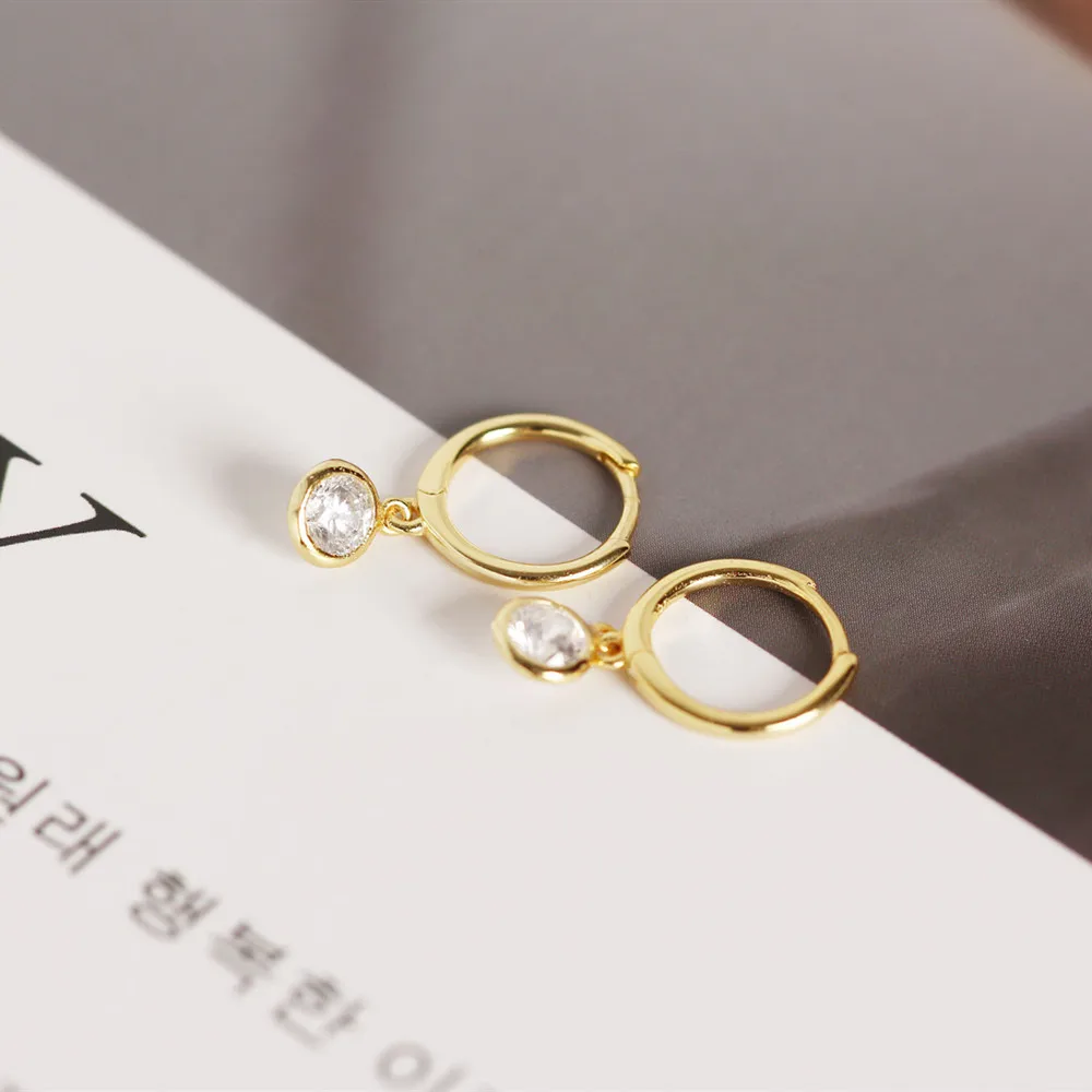 Женские серьги гвоздики из серебра 100% пробы с фианитом|Серьги-гвоздики| |