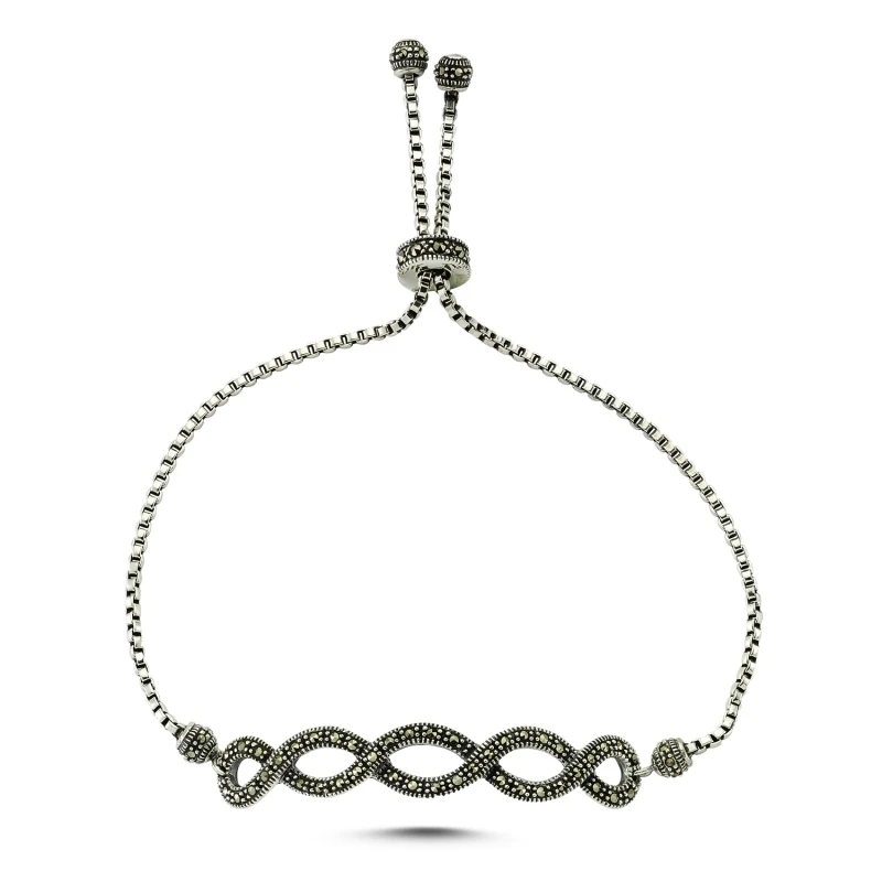 

Silverlina Silver Marcasite Sterling Elevator Bracelet