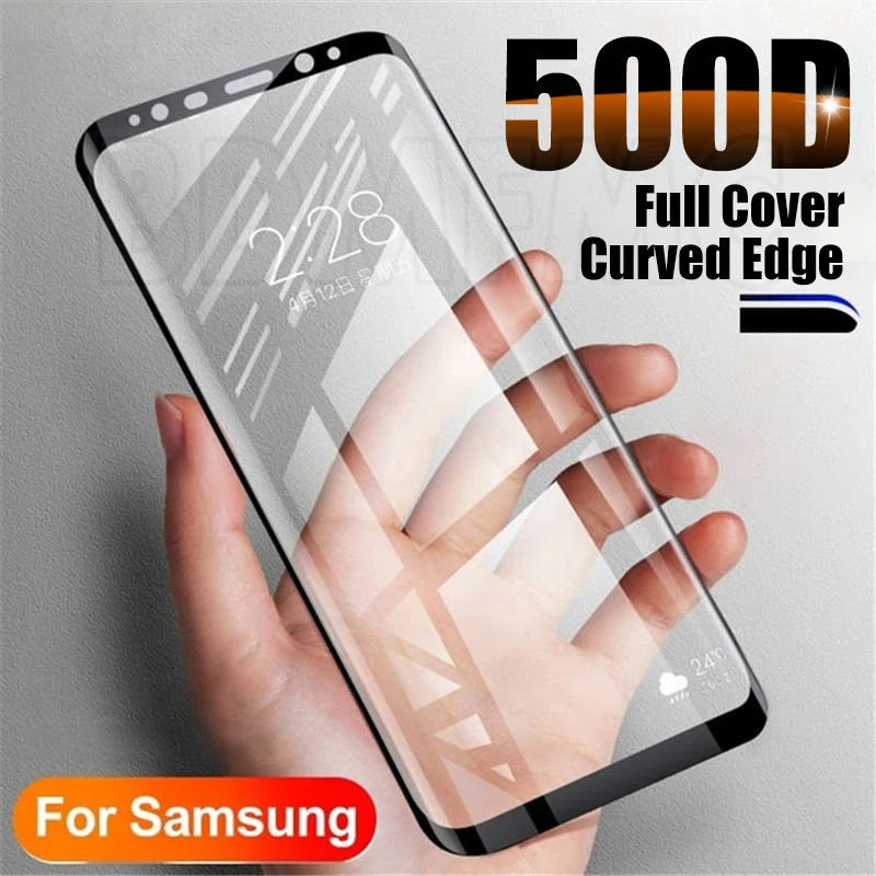 

500D Full Curved Tempered Glass For Samsung Galaxy S10E S10 S20 Plus Lite Note 10 20 Pro Galaxy A50 A30 A51 A71 Screen Protector