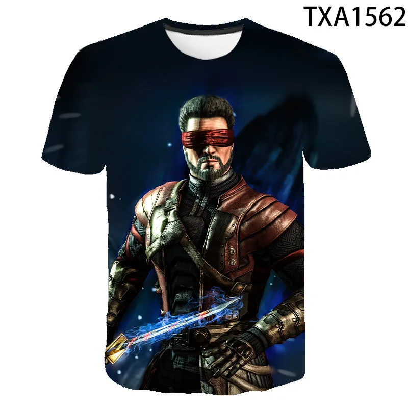 

2021 nuevo verano Mortal Kombat 3D camiseta para hombres y mujeres moda Casual pantalon corto de manga larga de talla grande Top