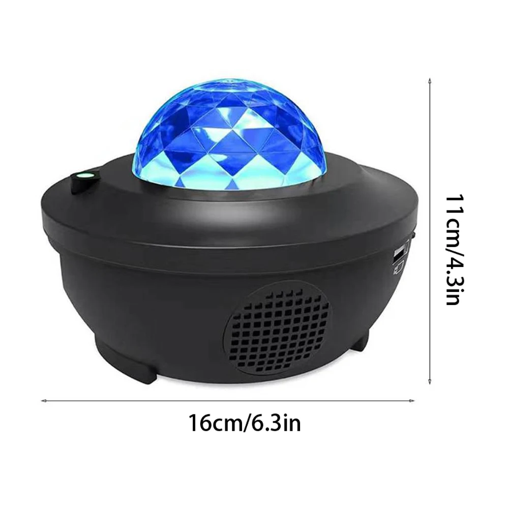 

LED Romantic Projection Lamp USB Creative Starry Sky Design Automatic Rotating Night Light Star Lamp for Party Decor Black