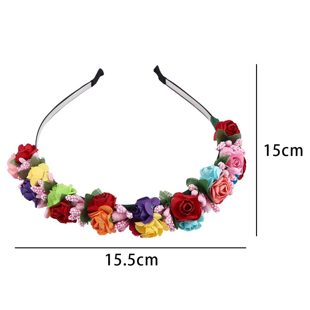 1 шт. цветочная гирлянда Цветочная повязка на голову для невесты волос украшение