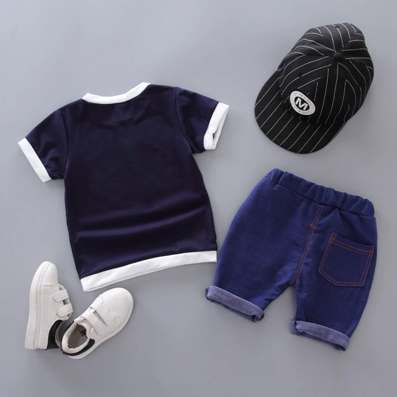 Футболка и шорты для мальчиков девочек хлопковая 2 шт./компл. | Детская одежда