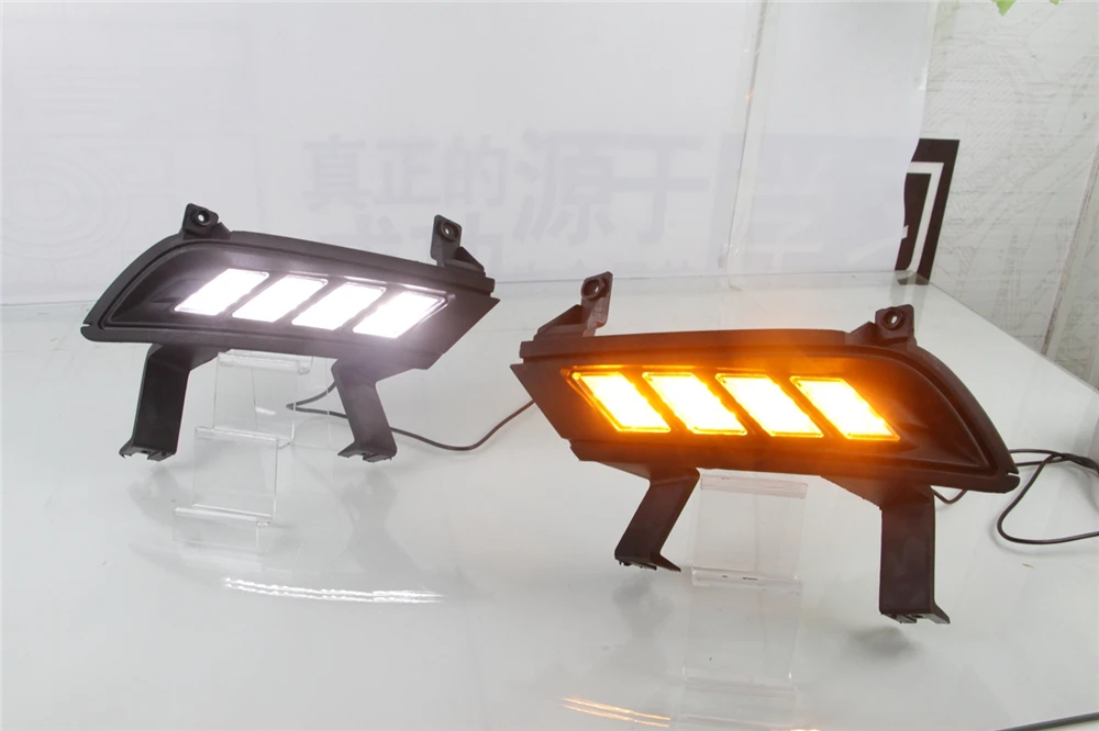 СВЕТОДИОДНЫЙ DRL Габаритные огни дневного света 12v abs колпак противотуманных фар с