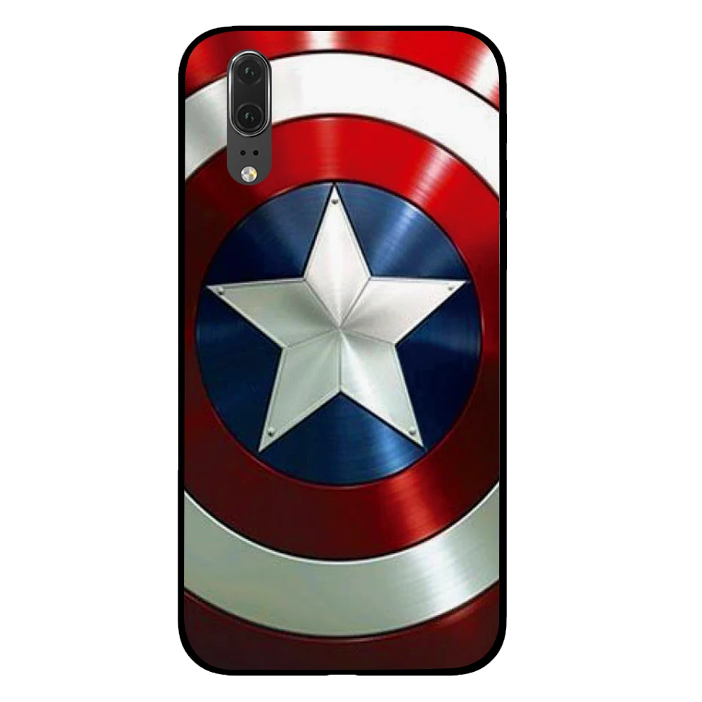 9 Капитан Америка, Железный человек для marvel черный чехол для телефона huawei P30 P20 mate 10 20 Pro Lite Nova 3 4 3i чехол - Цвет: 9